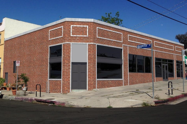 Brick building storefront