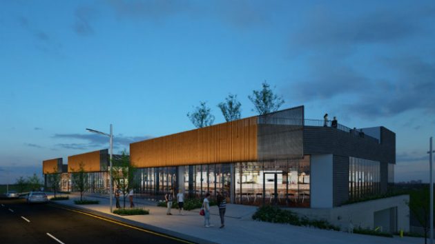 Rendering of retail spaces
